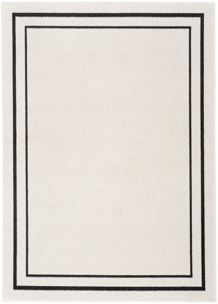 nourison nourison essentials nre02 ivory black rug