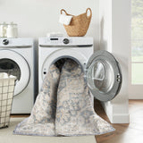 nourison astra machine washable asw12 grey blue rug