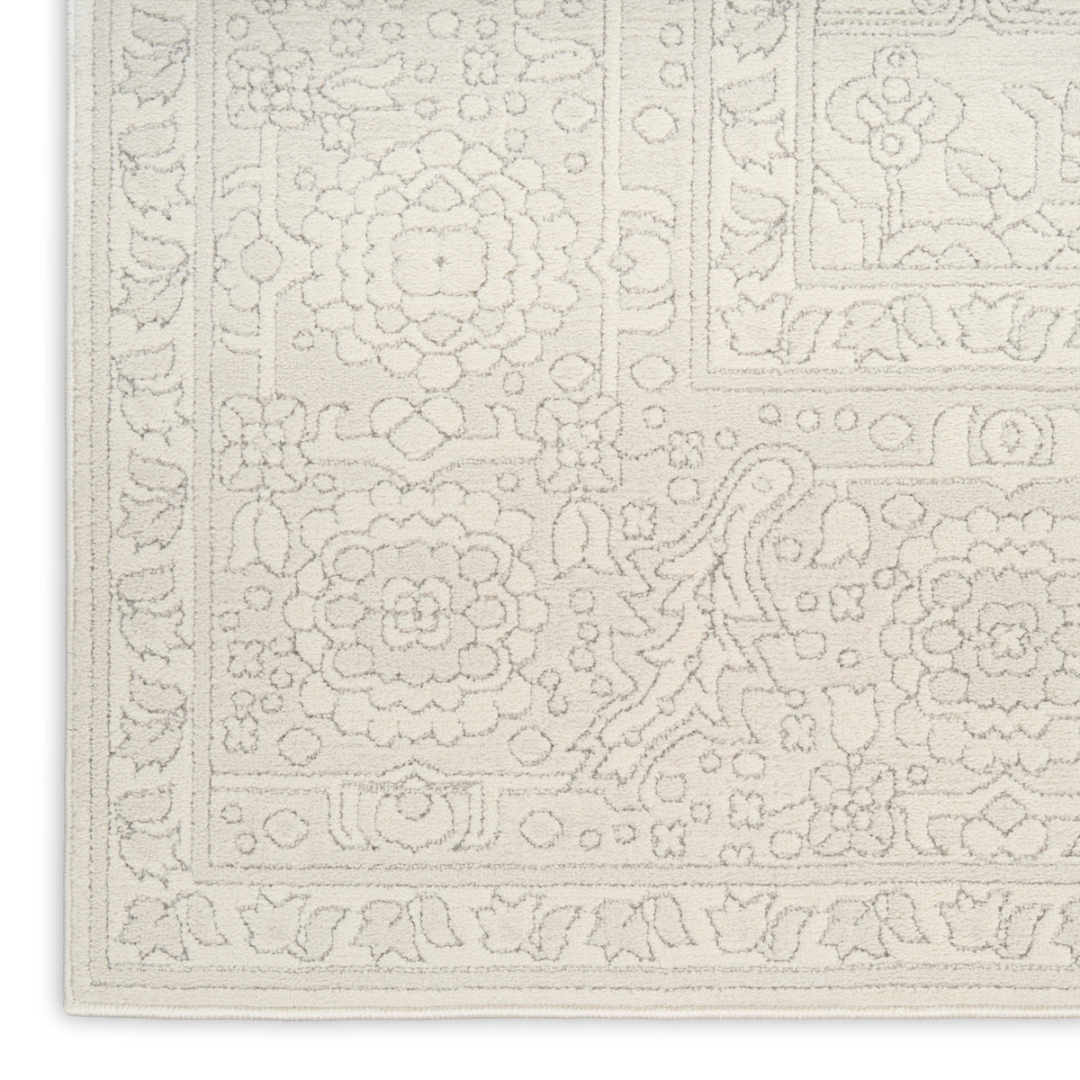 nourison grace gce02 ivory light grey rug