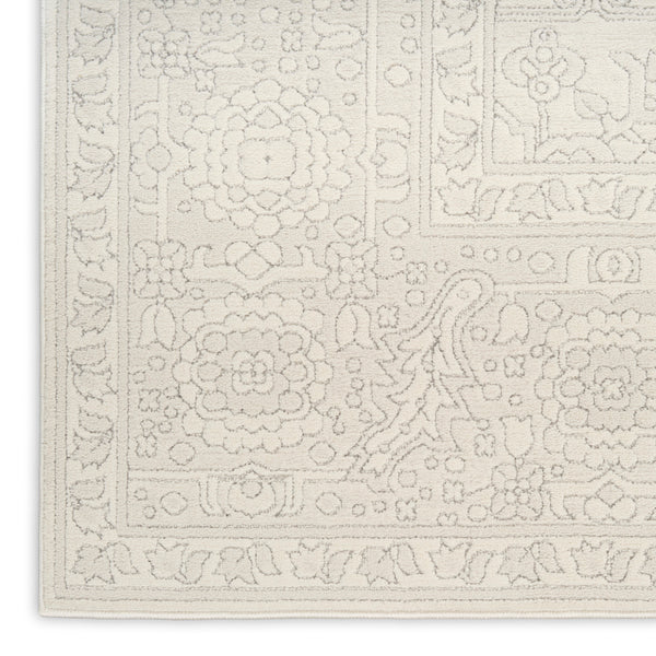 nourison grace gce02 ivory light grey rug