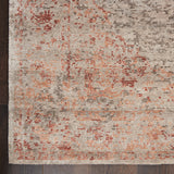 nourison lucent lcn07 silver red rug