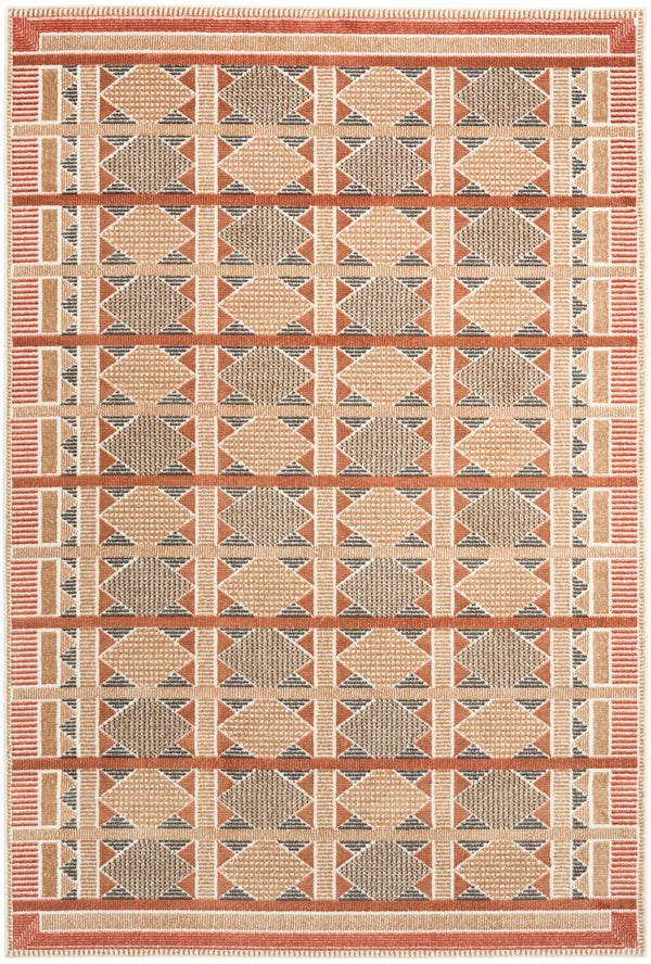 nourison nordic nrc06 rust multicolor rug