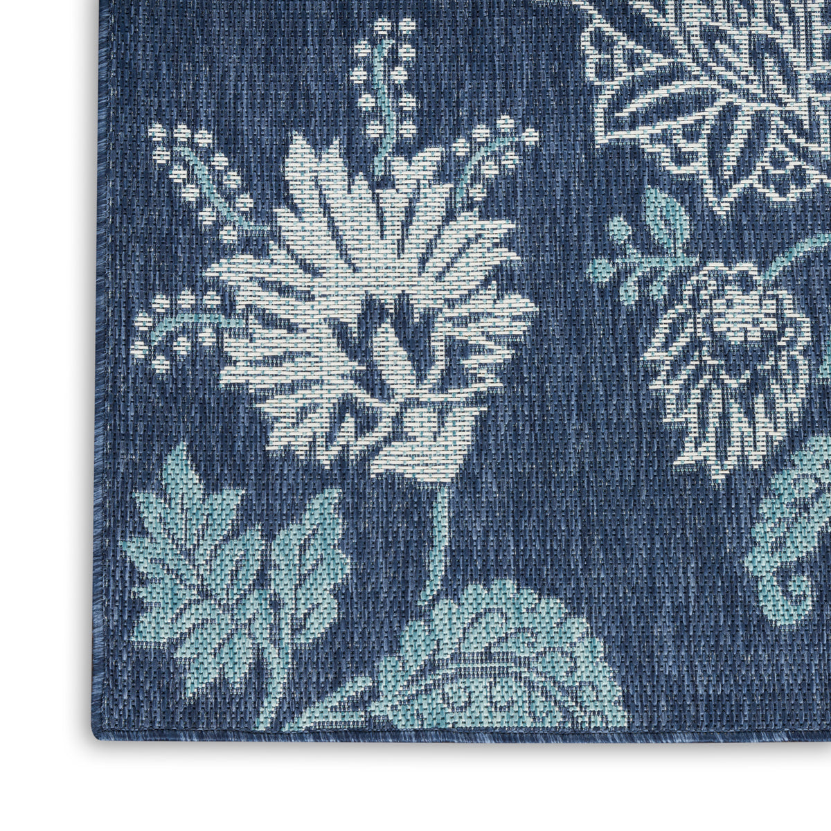 nourison garden oasis goa03 navy rug