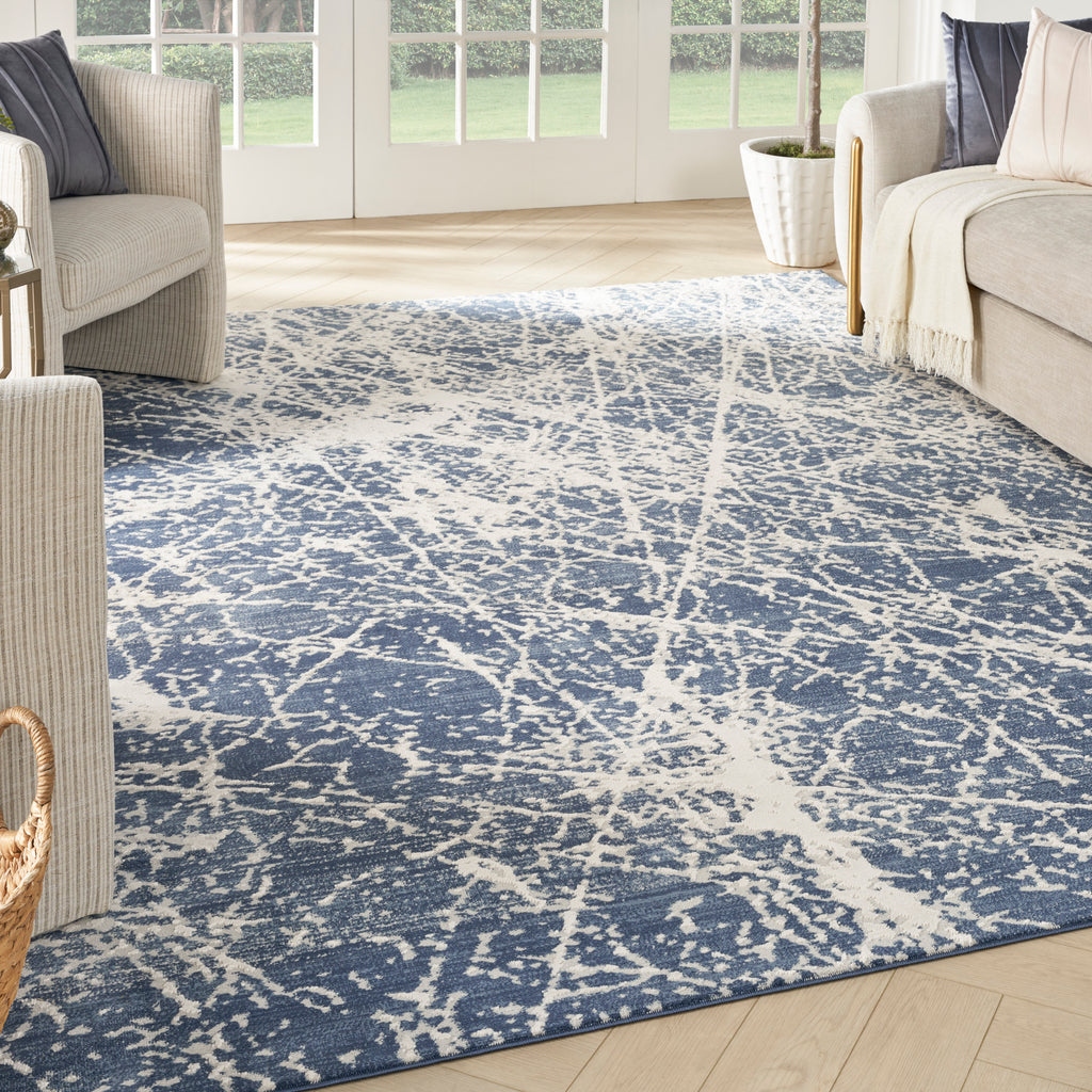 nourison exhale exl02 navy ivory rug