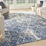 nourison exhale exl02 navy ivory rug