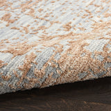 nourison luna lun01 blue mocha rug