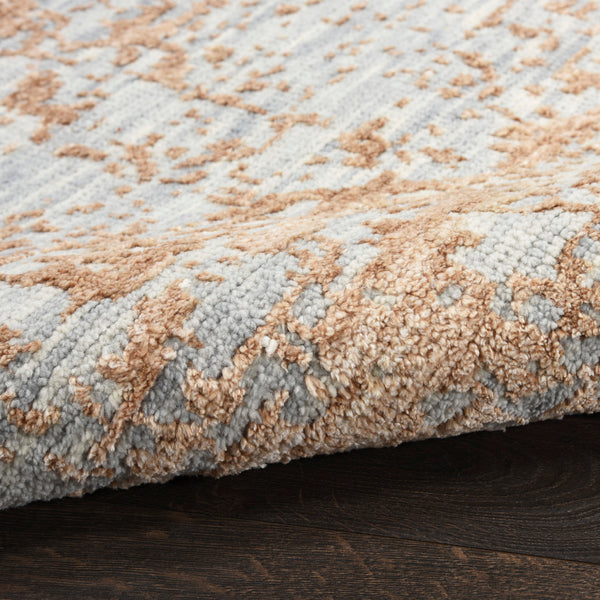 nourison luna lun01 blue mocha rug