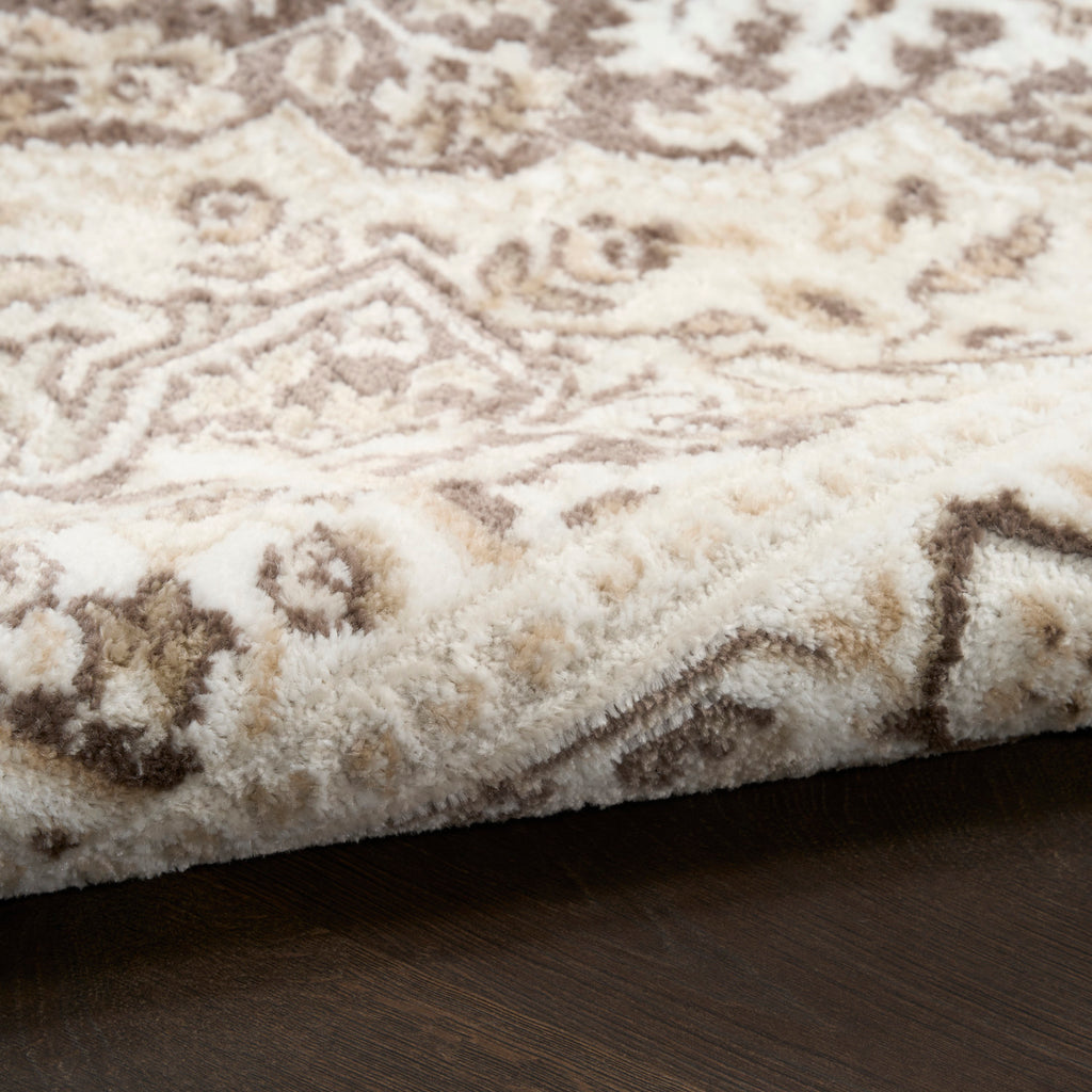nourison dekor dek08 brown ivory rug