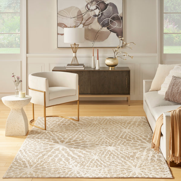 nourison ambiance ami02 ivory gold rug