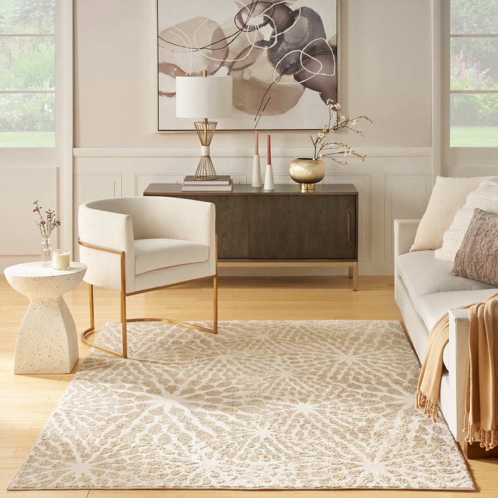 nourison ambiance ami02 ivory gold rug