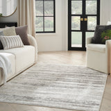 nourison glitz glz10 cream grey rug