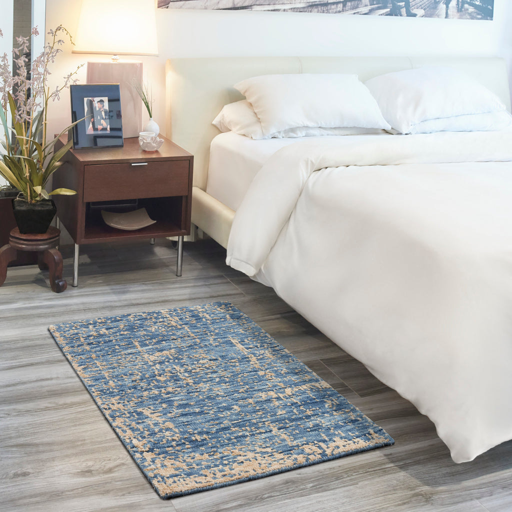 nourison luna lun01 dark blue mocha rug