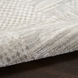 nourison glitz glz09 silver grey rug