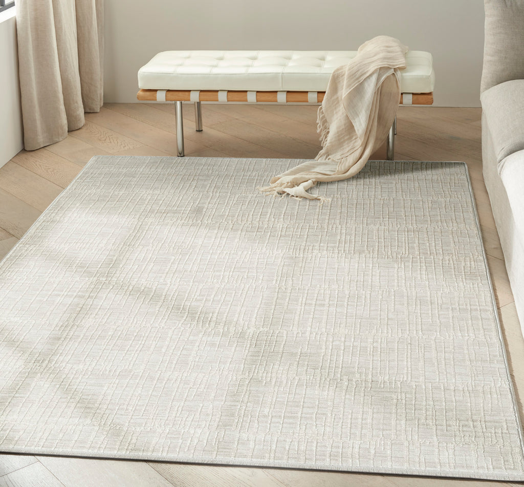 nourison ck079 notes not02 silver ivory rug