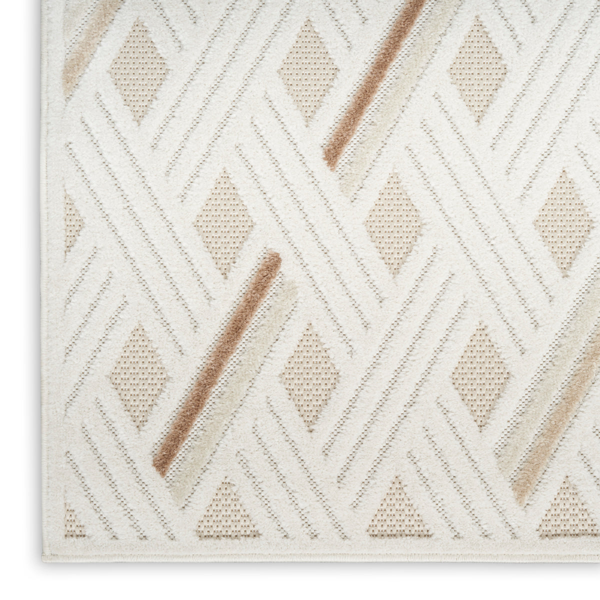 nourison care free caf05 ivory beige rug