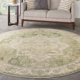 nourison astra machine washable asw12 ivory green rug