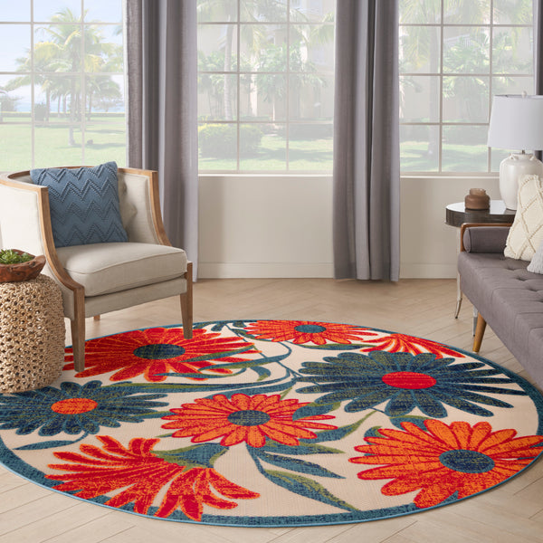 nourison aloha alh33 ivory multicolor rug