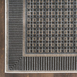 nourison nordic nrc03 black taupe rug
