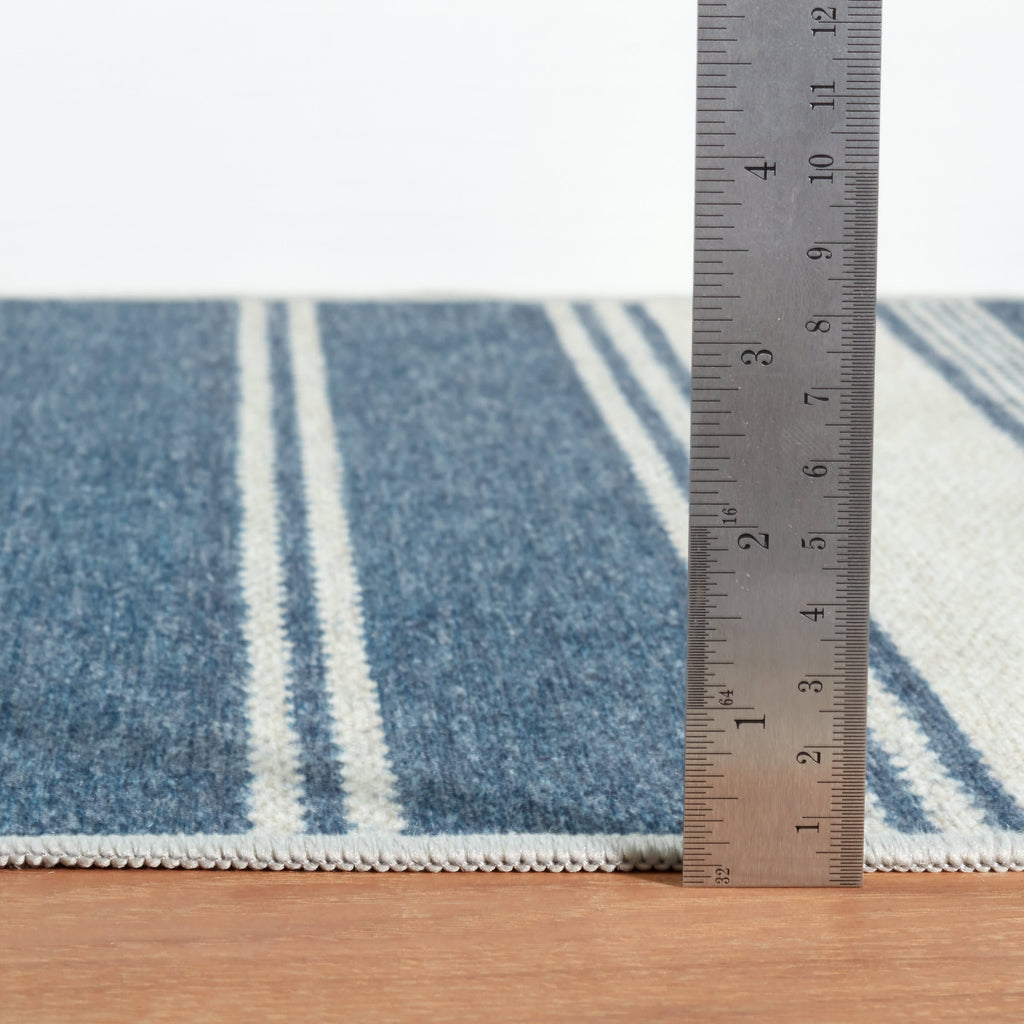 dash albert bowman stripe da2337 blue machine washable polyester rug