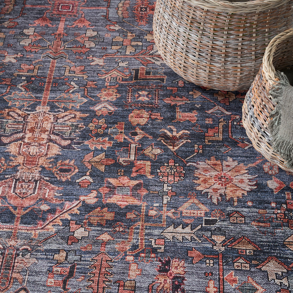 nourison grand washables grw02 navy brick rug