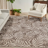 nourison garden oasis goa01 mocha rug