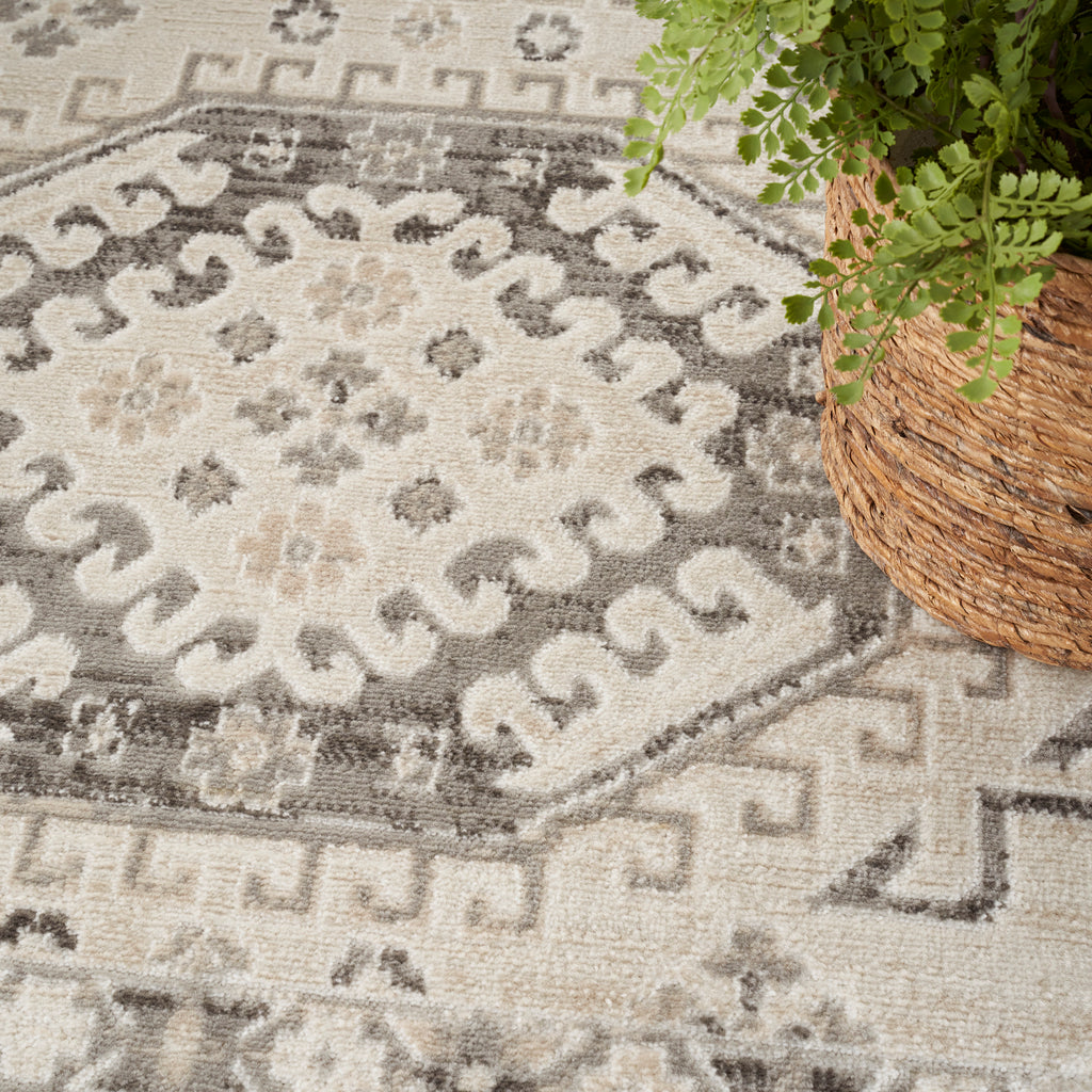 nourison serenity home srh01 ivory grey rug