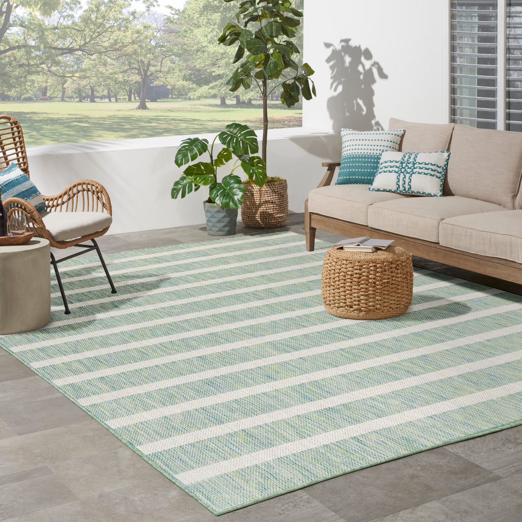 nourison positano pos03 blue green ivory rug
