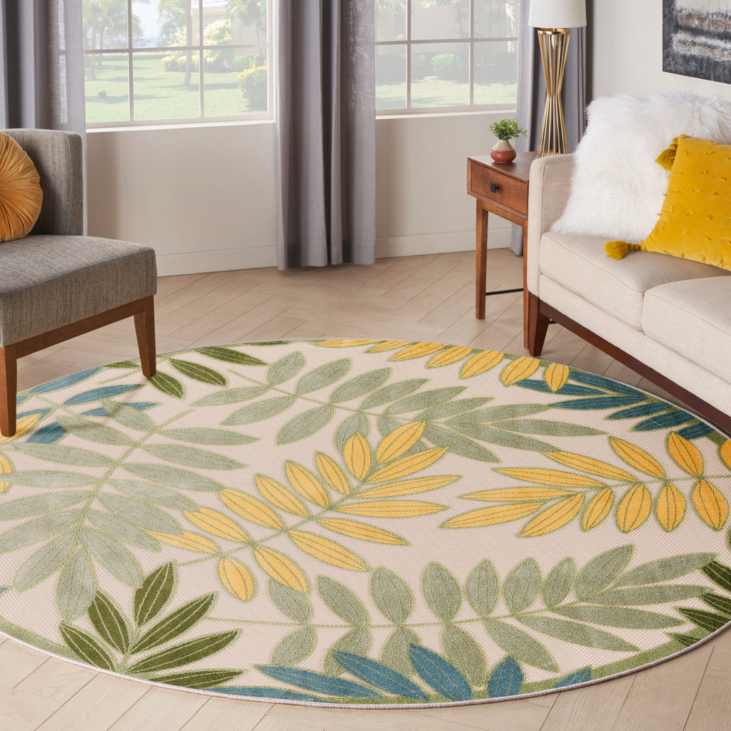 nourison aloha alh18 green multicolor rug