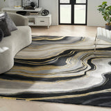 nourison prismatic prs31 charcoal grey rug