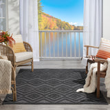 nourison versatile nrv01 charcoal black rug