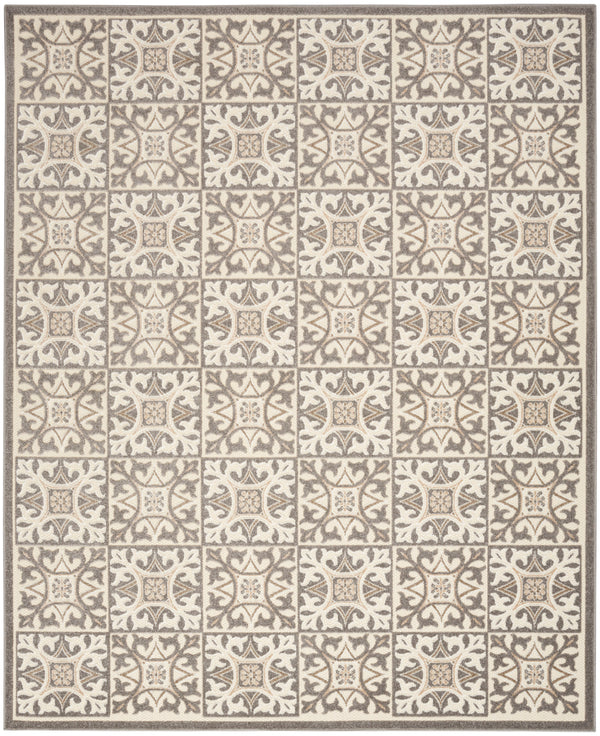 nourison aloha alh34 ivory grey rug
