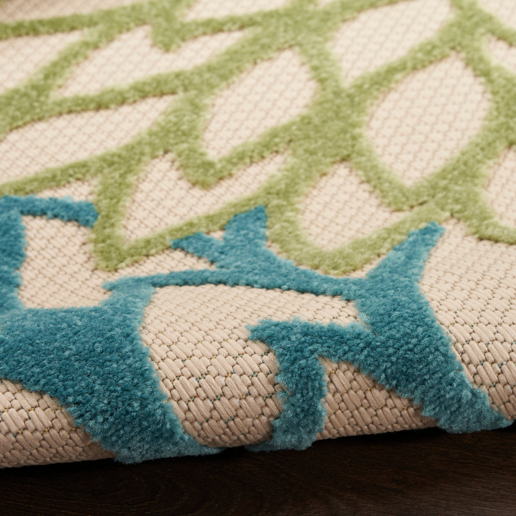 nourison aloha alh05 green multicolor rug