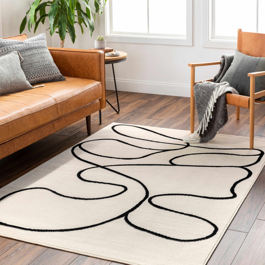 Hauteloom Eilir EILI Gray Machine Made Polypropylene Rug