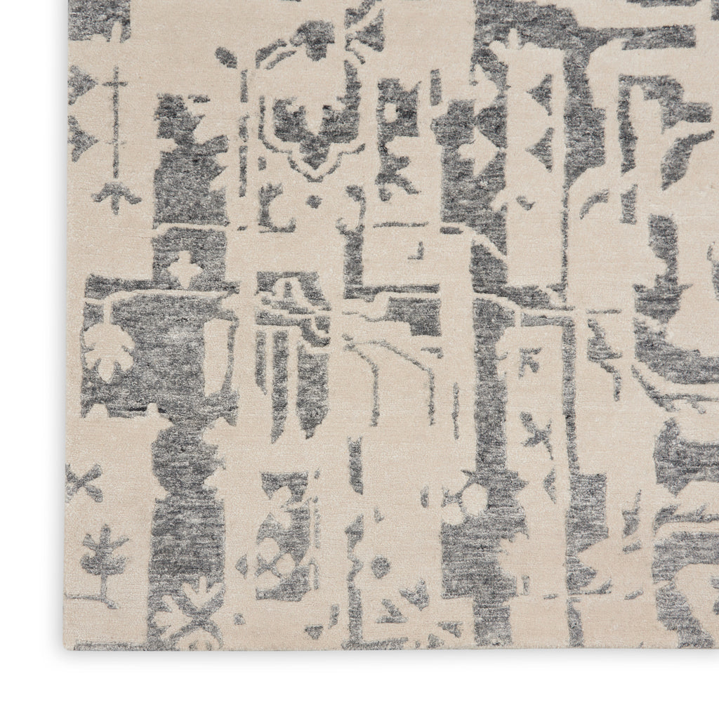 nourison silk shadows sha19 ivory grey rug