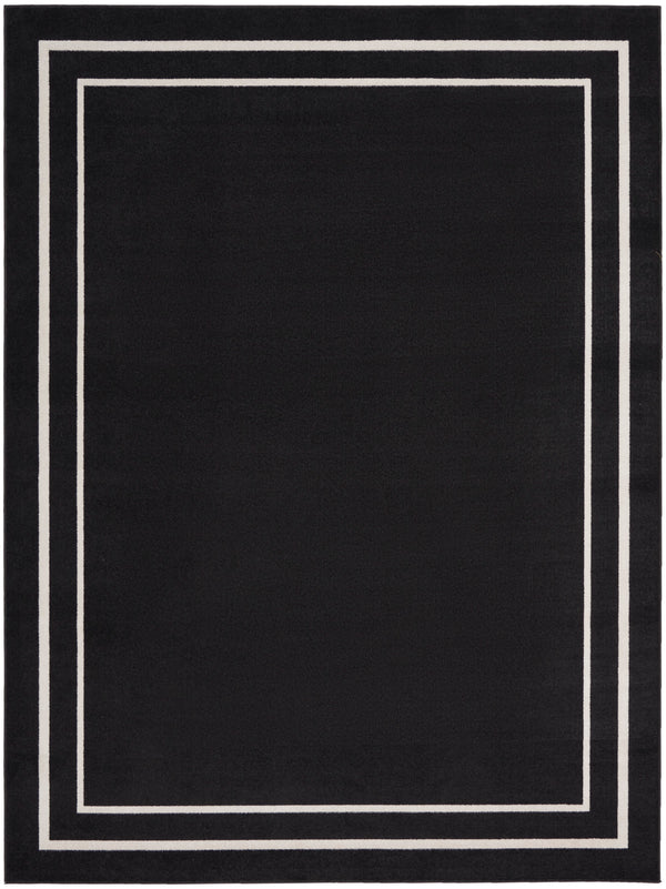 nourison nourison essentials nre02 black ivory rug