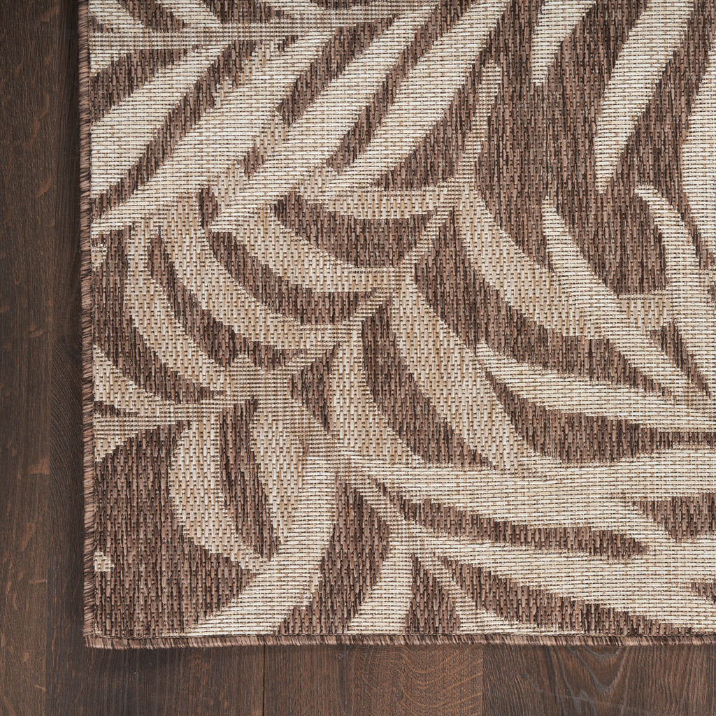 nourison garden oasis goa01 mocha rug