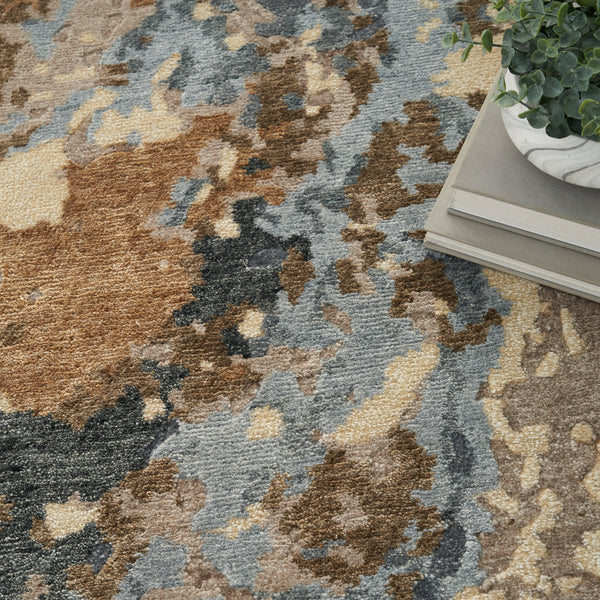 nourison silk shadows sha23 beige blue rug