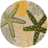 nourison aloha alh24 green yellow rug