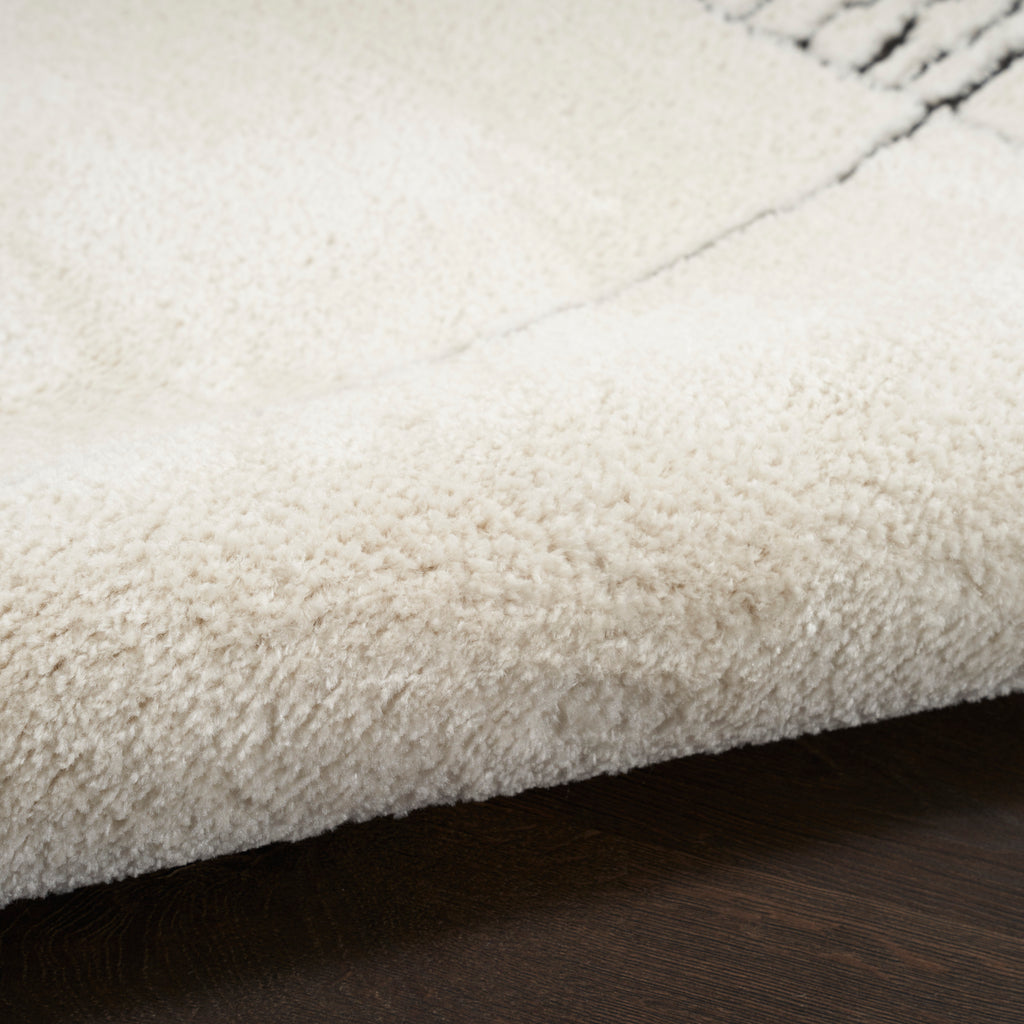 nourison modern comfort mnc02 ivory black rug
