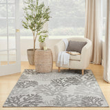nourison garden oasis goa05 grey rug