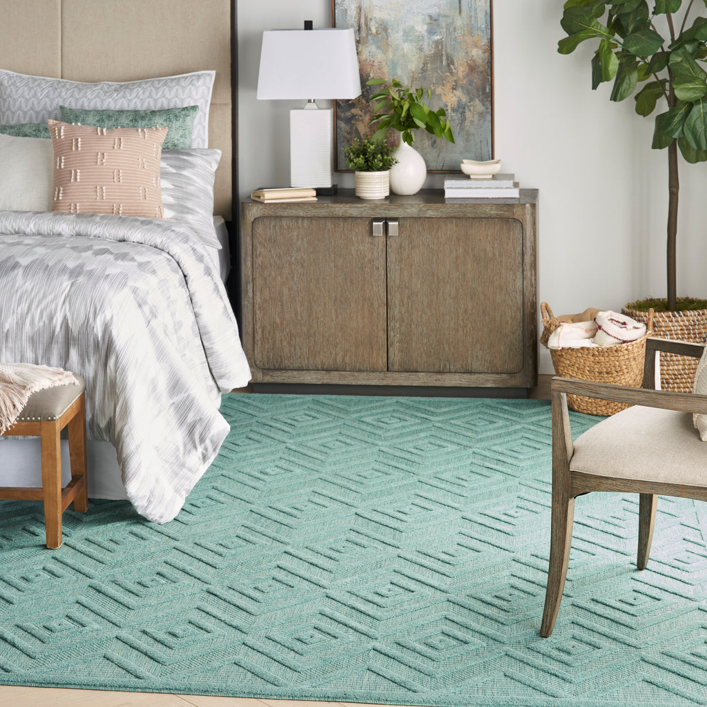 nourison versatile nrv01 aqua teal rug