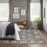 nourison oushak home ous01 charcoal rug