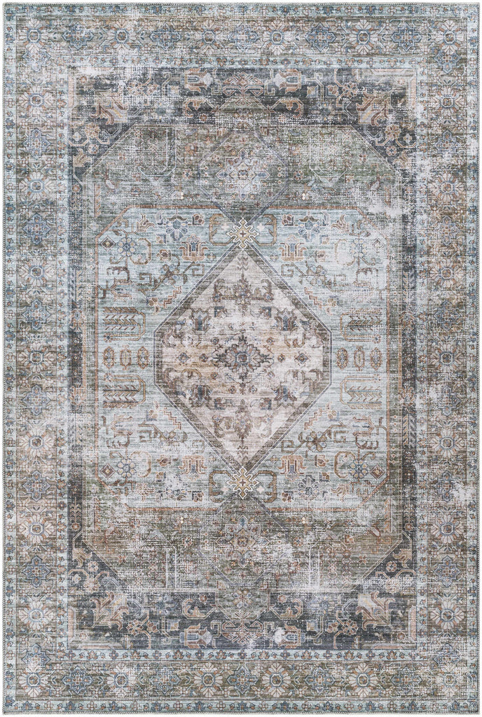 Hauteloom Enlow ENLO Beige Machine Made Polyester Rug