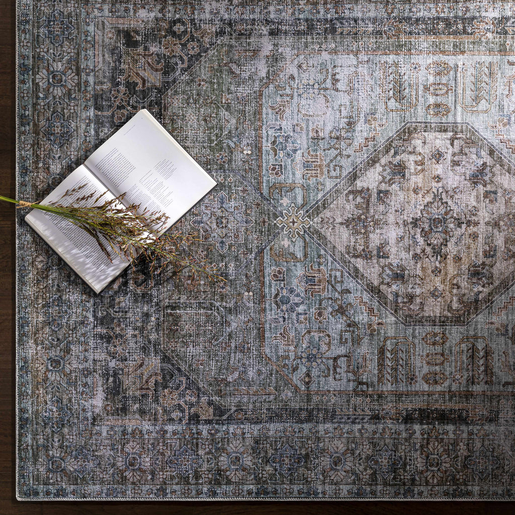 Hauteloom Enlow ENLO Beige Machine Made Polyester Rug
