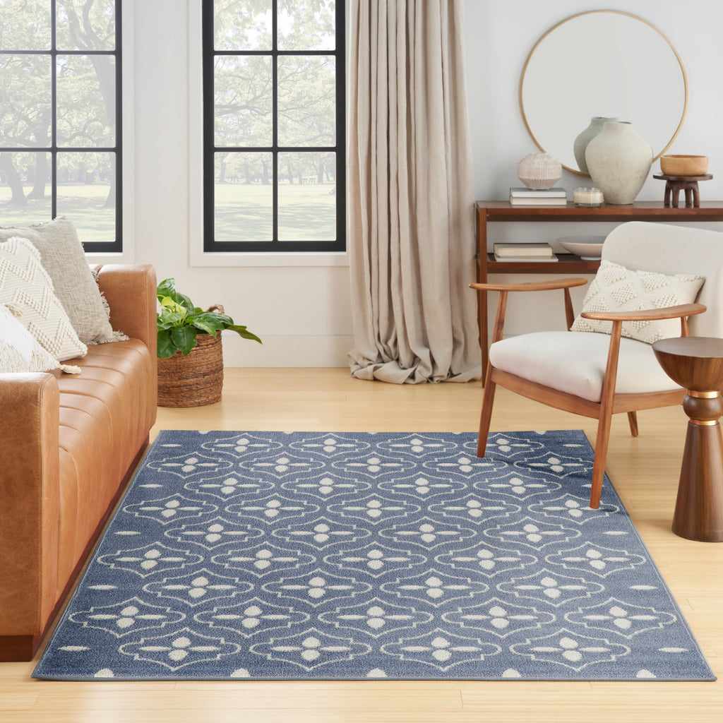 nourison nourison essentials nre04 blue ivory rug