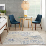 nourison passion psn17 ivory grey blue rug