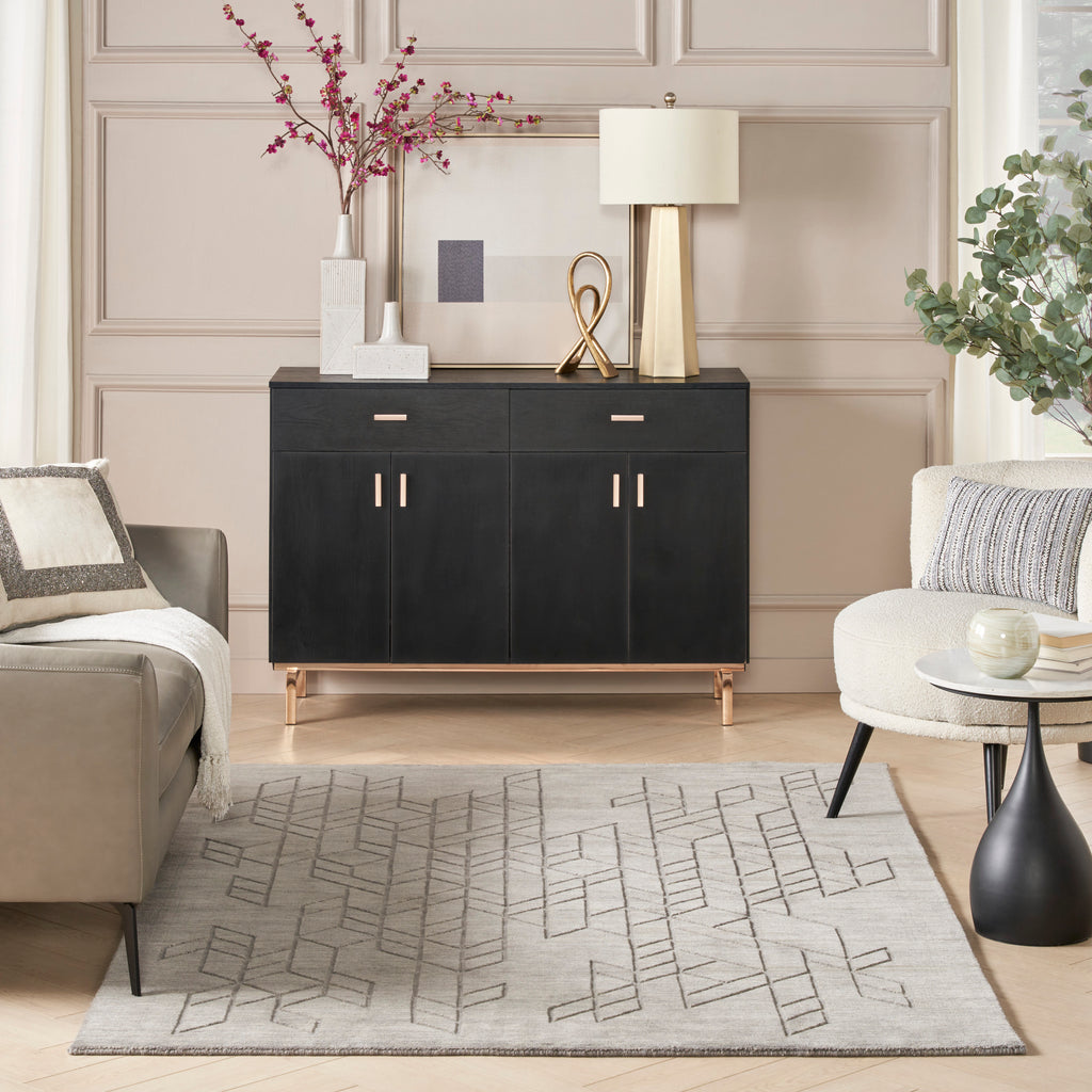 nourison alessia ale01 grey rug