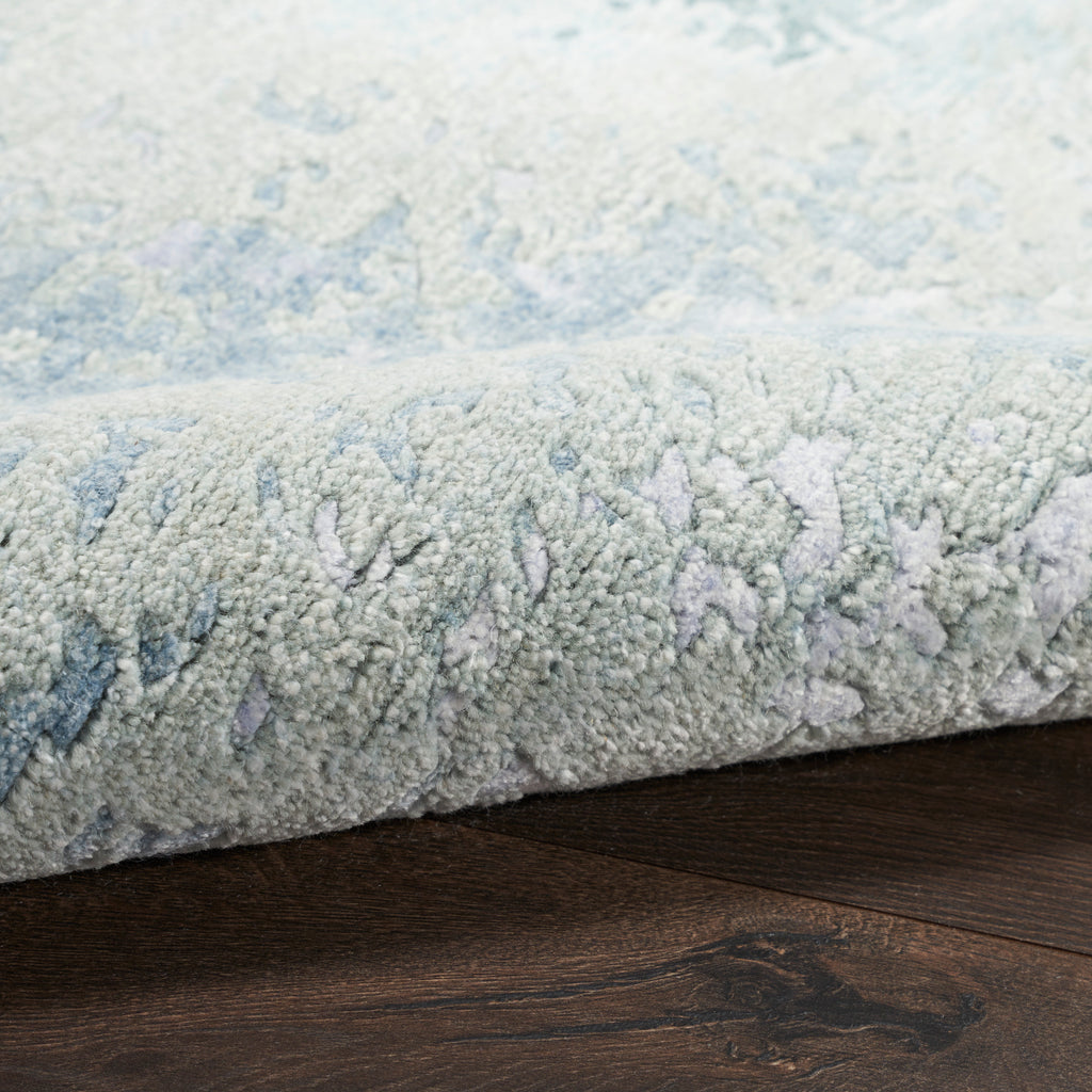 nourison silk shadows sha22 blue green rug