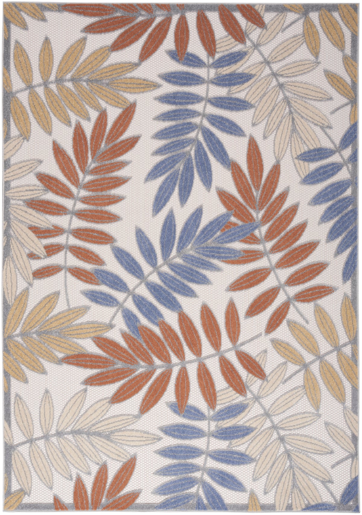 nourison aloha alh18 blue mocha rug