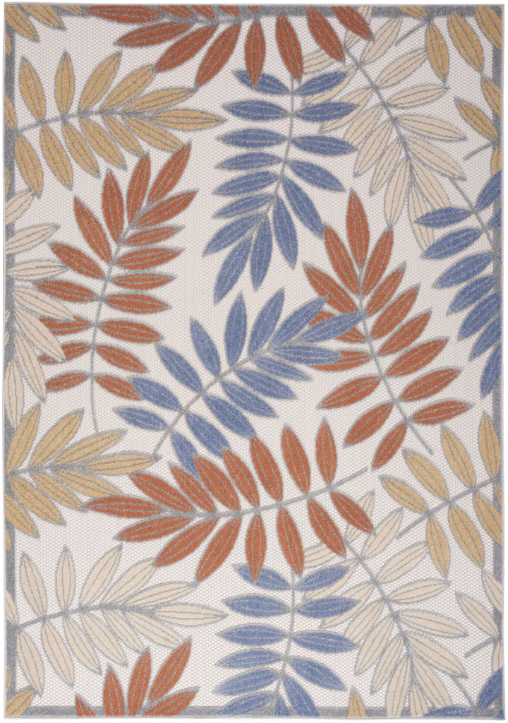 nourison aloha alh18 blue mocha rug